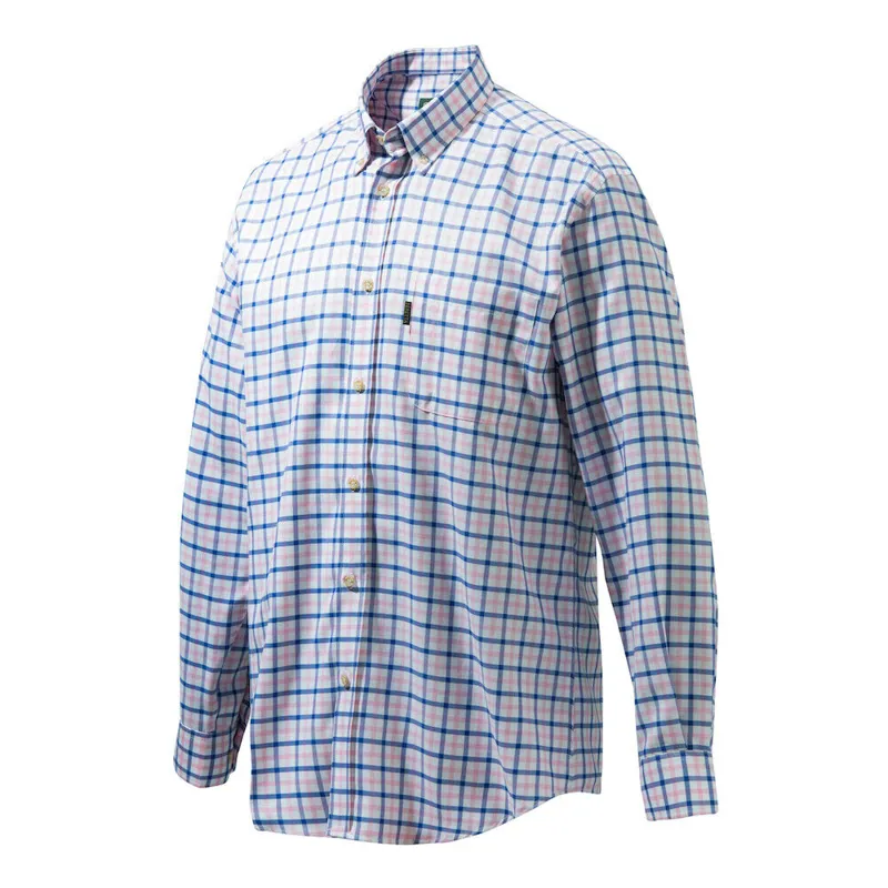 Beretta Classic Shirt - White and Blue Navy Check